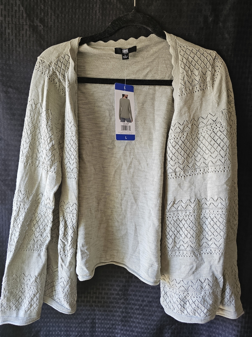 Frye Sage Open-Front Knit Cardigan Sweater